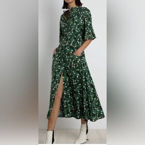 Floral Green Maxi Dress